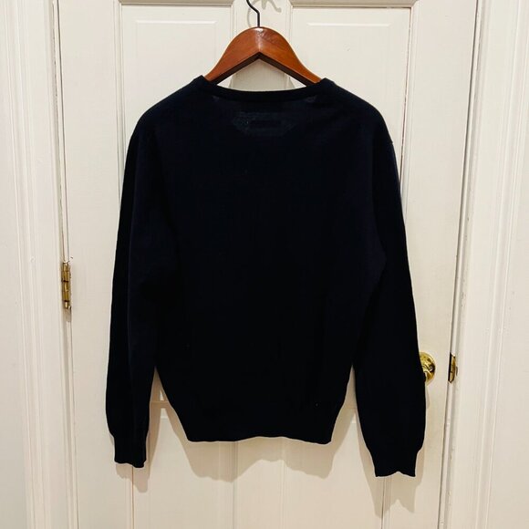 Vintage Polo Ralph Lauren 100% Merino Wool Sweater Men's Navy Pullover Size Larg - Picture 8 of 16